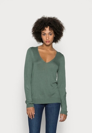 Pulls De Golf ANNA FIELD Anna Field Open V Neck Jumper Vert Femme | BBU-7625363